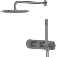 Душевой комплект Feramolli Eva Bella GSEB2 300 мм, с термостатом, графит матовый