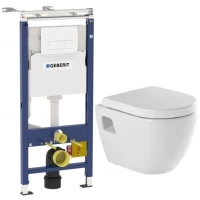 Комплект подвесной унитаз Sanindusa Sanibold 137932004 + система инсталляции Geberit 458.125.11.1