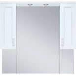 Изображение товара зеркальный шкаф misty дива п-див04105-013 105x100,1 см, с подсветкой, выключателем, белый матовый