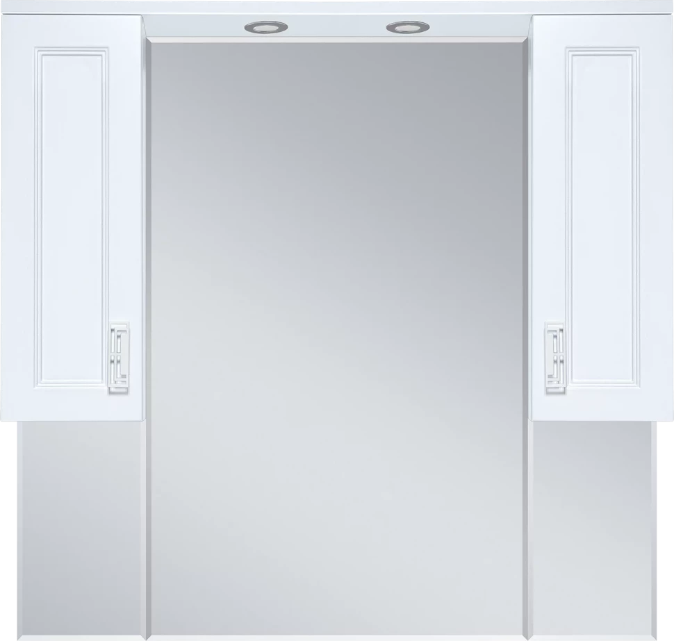 Зеркальный шкаф Misty Дива П-Див04105-013 105x100,1 см, с подсветкой, выключателем, белый матовый