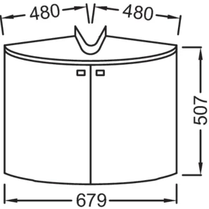 Изображение товара угловая тумба нежно-розовый матовый 67,9 см jacob delafon odeon up eb864-m71
