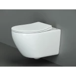 Изображение товара подвесной безободковый унитаз с сиденьем микролифт ceramica nova pearl cn8001