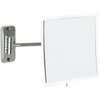 Зеркало косметическое Nofer 08015.B с 3x увеличением, настенное, хром