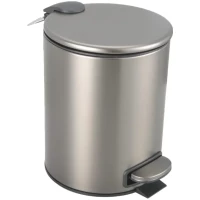 Мусорное ведро Boheme Uno 10426-GM 5л, с педалью, графит матовый