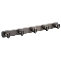 Планка с крючками Wonzon & Woghand Graffity WW-9355 для ванны, темный графит матовый