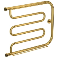 Полотенцесушитель водяной 500x650 золотой Сунержа Лира +2 полки 03-4012-5065