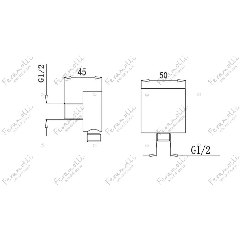 Подключение для душевого шланга Feramolli Tropicale CL202A