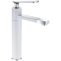 Смеситель для раковины Shevanik S6611F хром/белый