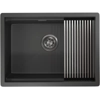 Кухонная мойка Granula 6045U, ЧЕРНЫЙ МАТОВЫЙ 60x44,5 см, черный матовый