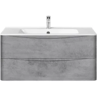 Тумба с раковиной бетон 100 см Vincea Paola VMC-2P100BT + VCB-2VP100W