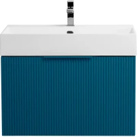 Тумба под раковину Cezares Premium 55438 70,4 см, подвесная, Plisse Blu Petrolio