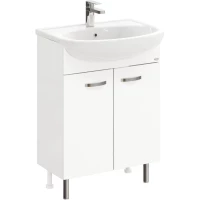 Тумба с раковиной белый глянец 62 см Onika Коралл 106042 + UM-ERI60/1