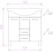 Комплект мебели белый глянец 76 см Onika Моника 107501 + 1WH110259 + 207507 - 4