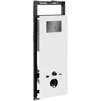 Инсталляция для унитаза WasserKRAFT Salm 27 27TLT.010.ME.WH.PB03 с кнопкой смыва, черный глянец