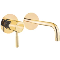 Смеситель для раковины Webert Rimini RI830606794 встраиваемый, без донного клапана, золотой матовый