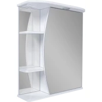 Зеркальный шкаф Misty Луна Э-Лун02055-01СвП 55x72 см R, с подсветкой, выключателем, белый глянец