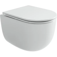 Унитаз подвесной Ceramicanova Voga CN4012T безободковый, торнадо, с сиденьем микролифт, белый