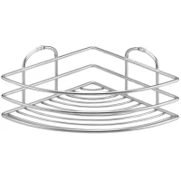 Полка для ванной Tekno-tel BK021SSM 20x20 см, угловая, нержавеющая сталь