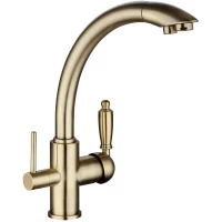 Смеситель для кухни с подключением к фильтру бронза Ukinox UM2193 BR
