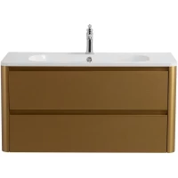 Тумба под раковину Cezares Relax RELAX-1000-2C-SO-BORO-P 99,6 см, подвесная, золотой матовый