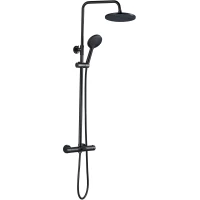 Душевая система Boch Mann Oglio BM9649 с термостатом, черный матовый