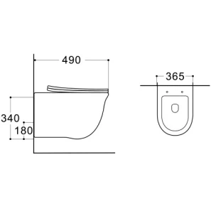 Изображение товара унитаз подвесной aquatek классик aq1112-00 безободковый, с сиденьем микролифт, белый