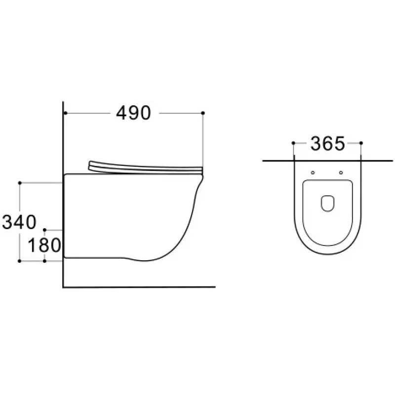 Унитаз подвесной Aquatek Классик AQ1112-00 безободковый, с сиденьем микролифт, белый