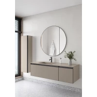 Комплект мебели Armadi Art Quatro Daphne 790-M2-140-D-A + 793-140-D-L + 545-100-GM 141 см L, подвесной, бежевый матовый