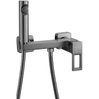 Гигиенический душ Raffine F0596T-1 со смесителем, оружейная сталь