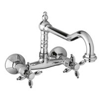 Смеситель для кухни хром, ручки хром Cezares Nostalgia NOSTALGIA-LLP-01