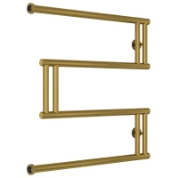 Полотенцесушитель водяной 600x600 состаренная латунь Сунержа High-Tech model 