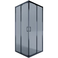 Душевой уголок Alex Baitler AB14100B4 98,5x98,5 см, профиль черный матовый, стекло тонированное