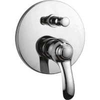 Встраиваемый однорычажный смеситель для ванны с душем хром, ручка хром Cezares Lira LIRA-VDIM-01