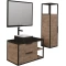 Комплект мебели дуб веллингтон/черный 90 см Grossman Лофт 109001 + GR4042BW + 209001 - 2