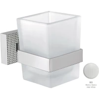 Стакан для зубных щеток Cezares Prizma PRIZMA-TUMS-BIO настенный, белый матовый