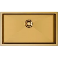 Кухонная мойка Paulmark Aller PM807444-BG 74x44 см, золотой матовый