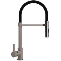 Смеситель для кухни Ulgran U-024-302 с гибким изливом, песочный