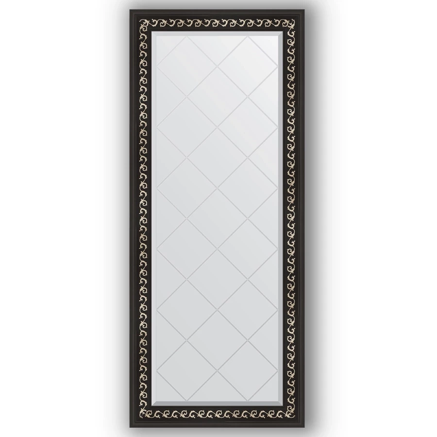 Зеркало 65x154 см черный ардеко Evoform Exclusive-G BY 4139 зеркало 79x106 см вензель бронзовый evoform exclusive g by 4206