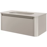 Тумба с раковиной Armadi Art Voi Cashmere 782-100-C + 786-100-C 102 см, подвесная, кашемир матовый