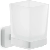 Стакан для зубных щеток Gedy Tonga TO10(02) настенный, белый матовый