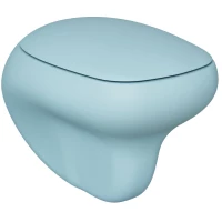 Унитаз подвесной Ambassador Diamond 123T20801R безободковый, голубой матовый