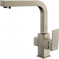 Смеситель для кухни Zorg ZR 311 YF-NICKEL с подключением к фильтру, никель