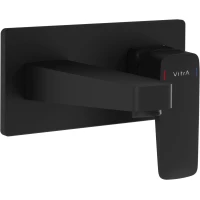 Смеситель для раковины VitrA Root Square A4273836EXP встраиваемый, без донного клапана, черный матовый