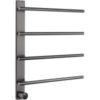 Полотенцесушитель электрический Wonzon & Woghand Nurnberg WW-AL344-GM 617x520,5, МЭМ левый, темный графит матовый