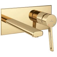 Смеситель для раковины Wellsee ONCE! and forever 182413001 встраиваемый, золотой