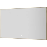 Зеркало Armadi Art 543-120-G 120x70 см, с LED-подсветкой, сенсорным выключателем, диммером, антизапотеванием, золотой
