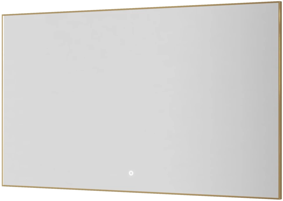 Зеркало Armadi Art 543-120-G 120x70 см, с LED-подсветкой, сенсорным выключателем, диммером, антизапотеванием, золотой