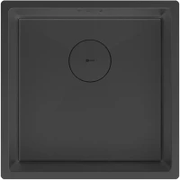 Кухонная мойка Lemark Olanga 440 9932124 44x44 см, черный матовый