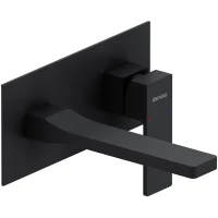 Смеситель для раковины Damixa Gala 530260300 встраиваемый, без донного клапана, черный матовый