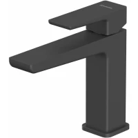 Смеситель для раковины Whitecross X X1411BL без донного клапана, черный матовый